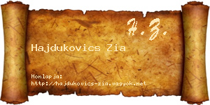 Hajdukovics Zia névjegykártya